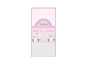 Painel De Festa Vertical 1,00 x 2,00 - Vitrine Confeitaria Rosa Claro 017