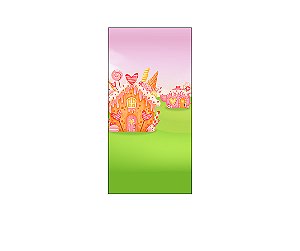 Painel De Festa Vertical 1,00 x 2,00 - Casinha de Doces 019