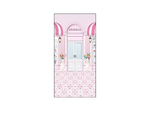 Painel De Festa Vertical 1,00 x 2,00 - Fachada Confeitaria Rosa 023