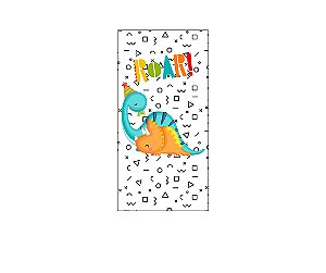 Painel De Festa Vertical 1,00 x 2,00 - Dinossauros Fundo Clean 001