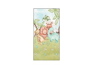Painel De Festa Vertical 1,00 x 2,00 - Dinossauros Cute Aquarela 024