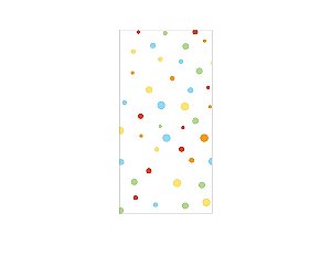 Painel De Festa Vertical 1,00 x 2,00 - Branco com Bolinhas Coloridas 008