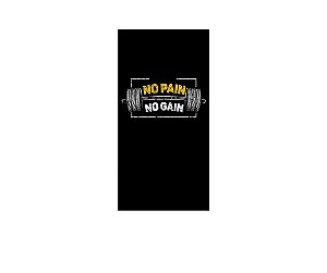 Painel De Festa Vertical 1,00 x 2,00 - Academia Preto No Pain No Gain 010