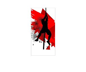Painel De Festa Vertical 1,00 x 2,00 - Silhueta Crossfit Vermelho 013