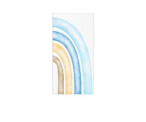 Painel De Festa Vertical 1,00 x 2,00 - Primeira Volta ao Sol Arco-íris Aquarela 032