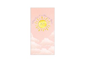 Painel De Festa Vertical 1,00 x 2,00 - Primeira Volta ao Sol Céu Rosa 050