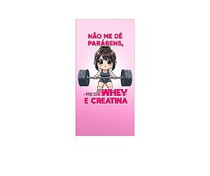 Painel De Festa Vertical 1,00 x 2,00 - Academia Rosa Menina Maromba 053