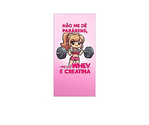 Painel De Festa Vertical 1,00 x 2,00 - Menina Maromba Academia Rosa 054
