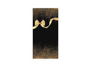 Painel De Festa Vertical 1,00 x 2,00 - Laço Dourado Efeito Glitter 073