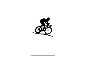 Painel De Festa Vertical 1,00 x 2,00 - Ciclismo Silhueta 002