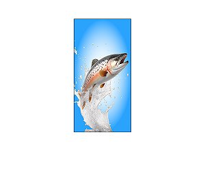 Painel De Festa Vertical 1,00 x 2,00 - Pescaria Peixe Saltando 005