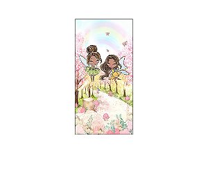 Painel De Festa Vertical 1,00 x 2,00 - Fadas Cute Aquarela 001