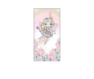 Painel De Festa Vertical 1,00 x 2,00 - Fadinha Floral Efeito Brilhos 005