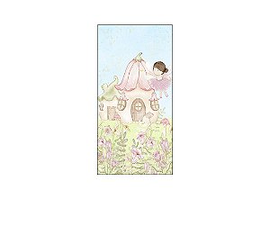 Painel De Festa Vertical 1,00 x 2,00 - Fadinha Cute Aquarela 023