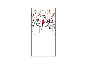 Painel De Festa Vertical 1,00 x 2,00 - Flork Rep Bardei Tiu iuu 007