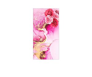 Painel De Festa Vertical 1,00 x 2,00 - Campo de Flores Aquarela 029