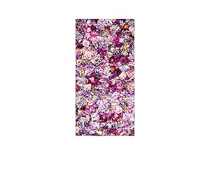 Painel De Festa Vertical 1,00 x 2,00 - Flores Lilás e Roxo 044