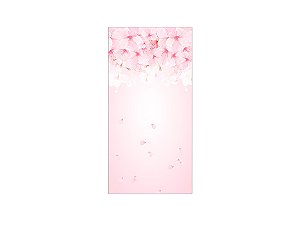 Painel De Festa Vertical 1,00 x 2,00 - Flor de Cerejeira Rosa Suave 062