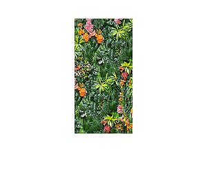 Painel De Festa Vertical 1,00 x 2,00 - Flores e Folhas 087