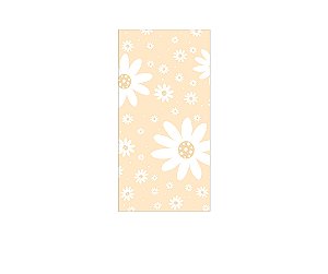 Painel De Festa Vertical 1,00 x 2,00 - Margaridas Fundo Bege 110