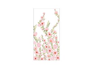 Painel De Festa Vertical 1,00 x 2,00 - Flores Cute Rosas 134