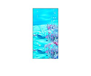 Painel De Festa Vertical 1,00 x 2,00 - Fundo do Mar Azul 002