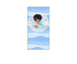 Painel De Festa Vertical 1,00 x 2,00 - Fundo do Mar Sereia Cute 011