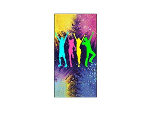 Painel De Festa Vertical 1,00 x 2,00 - Balada Silhuetas Coloridas 006