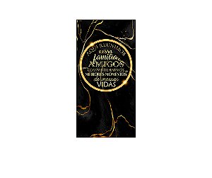 Painel De Festa Vertical 1,00 x 2,00 - Confraternização Preto com Dourado 028