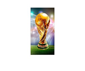 Painel De Festa Vertical 1,00 x 2,00 - Futebol Copa do Mundo Troféu 009
