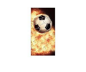 Painel De Festa Vertical 1,00 x 2,00 - Futebol Bola Pegando Fogo 017