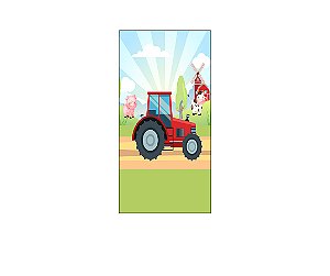 Painel De Festa Vertical 1,00 x 2,00 - Fazendinha Trator 063
