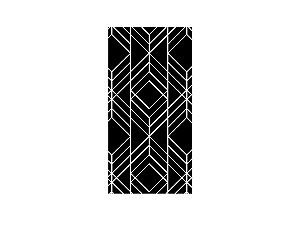 Painel De Festa Vertical 1,00 x 2,00 - Efeito Geométrico Preto e Branco 009