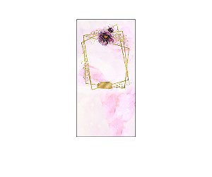 Painel De Festa Vertical 1,00 x 2,00 - Flores Roxas 011
