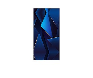 Painel De Festa Vertical 1,00 x 2,00 - Geométrico Azul Marinho com Dourado 036
