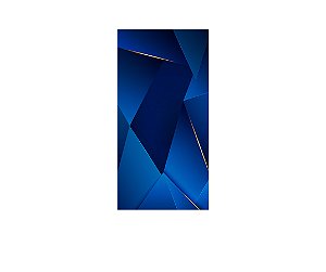 Painel De Festa Vertical 1,00 x 2,00 - Geométrico Azul com Dourado 037