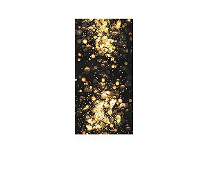 Painel De Festa Vertical 1,00 x 2,00 - Preto Efeito Luzes Douradas 019
