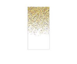 Painel De Festa Vertical 1,00 x 2,00 - Branco Efeito Glitter Dourado 021