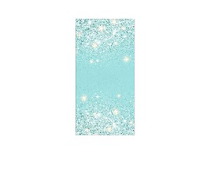 Painel De Festa Vertical 1,00 x 2,00 - Azul Esverdeado Efeito Glitter 053