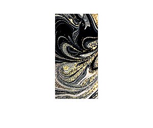 Painel De Festa Vertical 1,00 x 2,00 - Preto com Ondulações Douradas 058