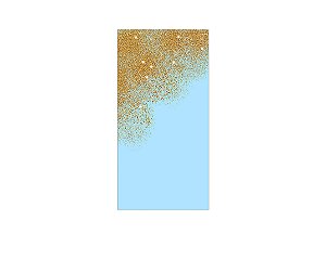 Painel De Festa Vertical 1,00 x 2,00 - Branco Efeito Glitter Dourado 068