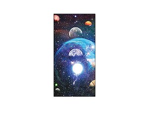 Painel De Festa Vertical 1,00 x 2,00 - Galáxia Planetas 001