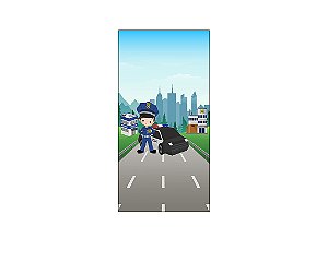 Painel De Festa Vertical 1,00 x 2,00 - Posto Policial Cidade 004