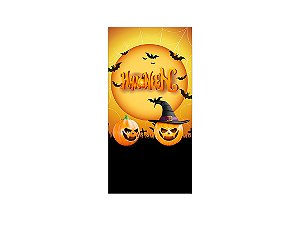 Painel De Festa Vertical 1,00 x 2,00 - Halloween Abóboras Alaranjado 007