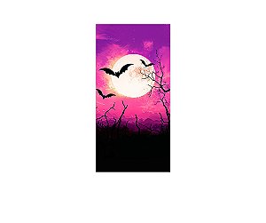 Painel De Festa Vertical 1,00 x 2,00 - Noite de Halloween Morcegos 008