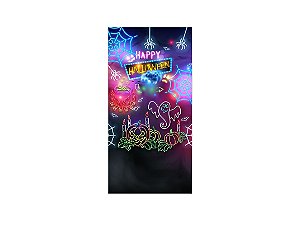 Painel De Festa Vertical 1,00 x 2,00 - Halloween Efeito Neon 009