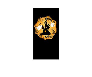 Painel De Festa Vertical 1,00 x 2,00 - Halloween Fantasmas no Castelo 020