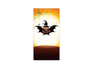 Painel De Festa Vertical 1,00 x 2,00 - Halloween Abóbora Morcego 028