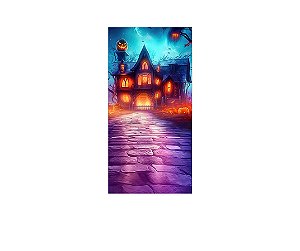 Painel De Festa Vertical 1,00 x 2,00 - Casa de Halloween 032
