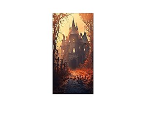 Painel De Festa Vertical 1,00 x 2,00 - Halloween Castelo Abandonado 038